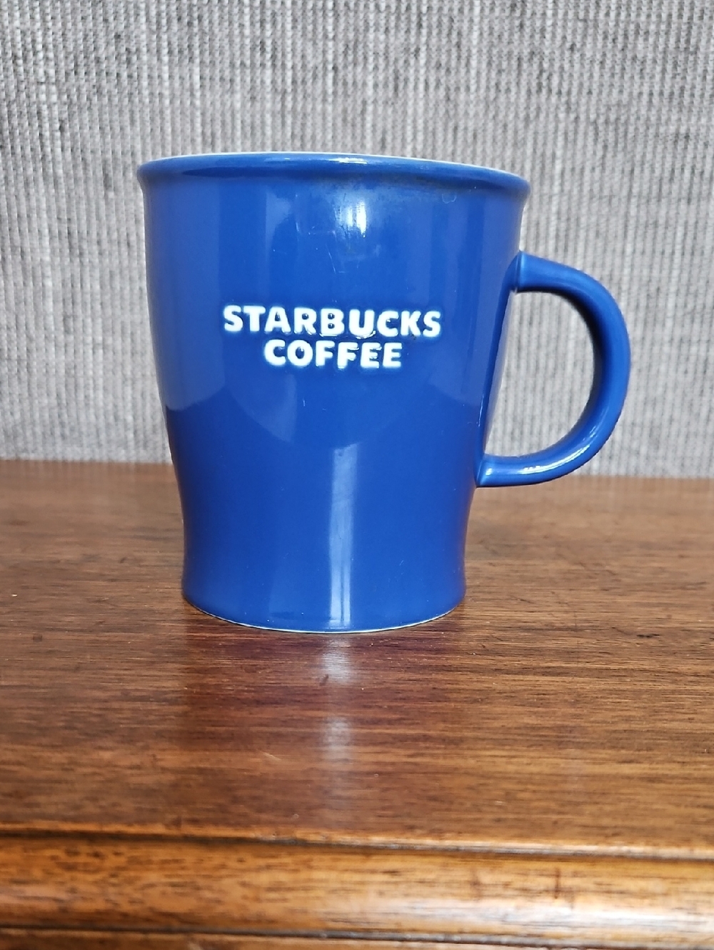 Starbucks Blue Ceramic Mug with White Logo